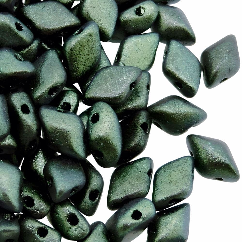 GemDUO 2-Hole beads 8x5mm 10GM – Polychrome Mint Chocolate