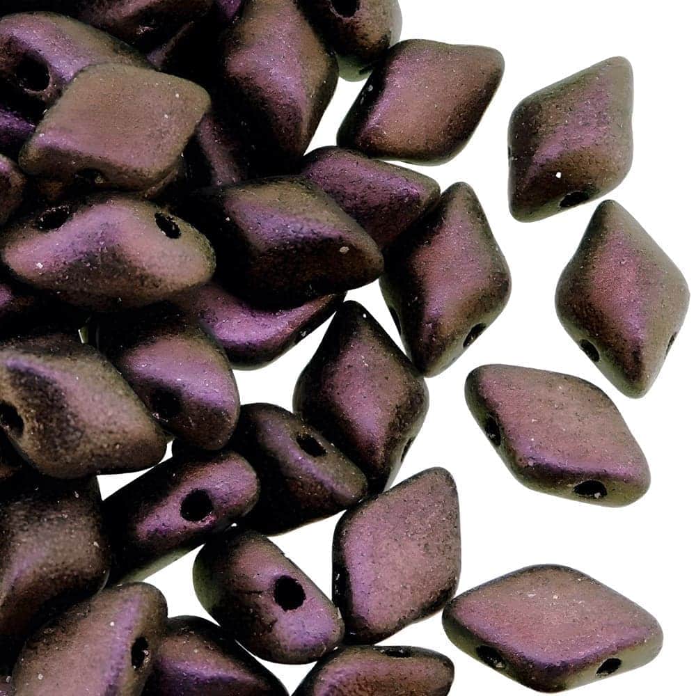GemDUO 2-Hole beads 8x5mm 10GM – Polychrome Plum