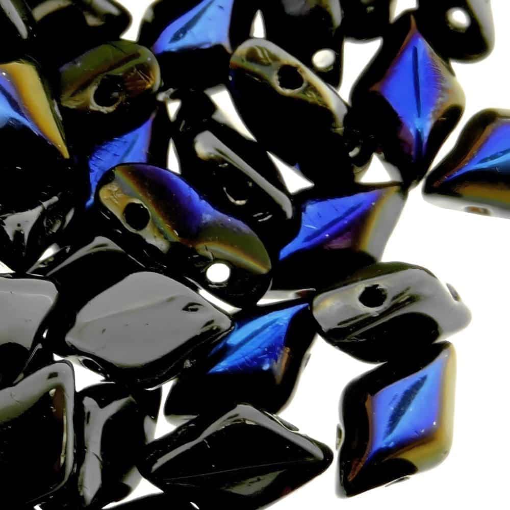 GemDUO 2-Hole beads 8x5mm 10GM – Jet Black Azuro