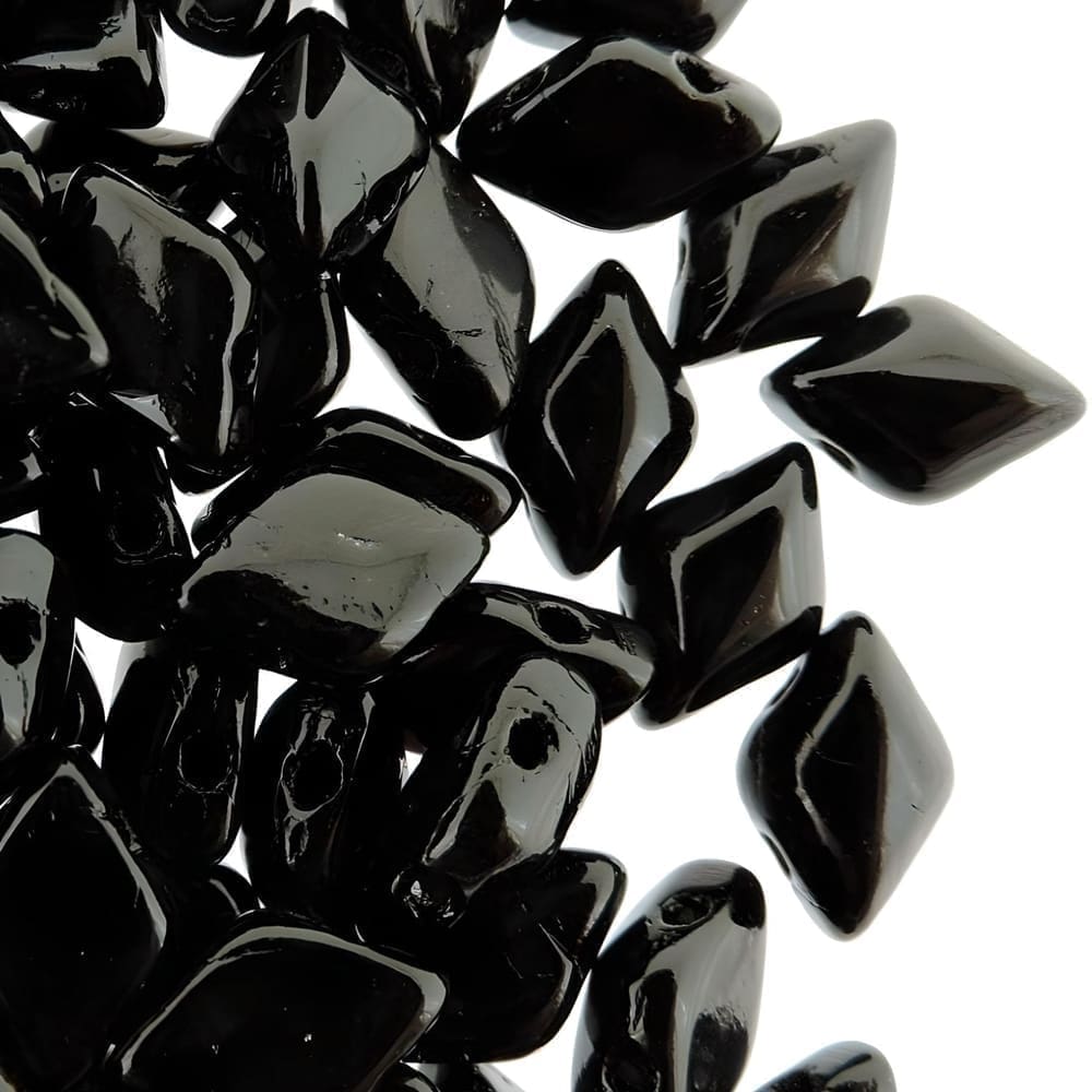 GemDuo Beads 2-Hole 8x5mm 10GM – Jet Black
