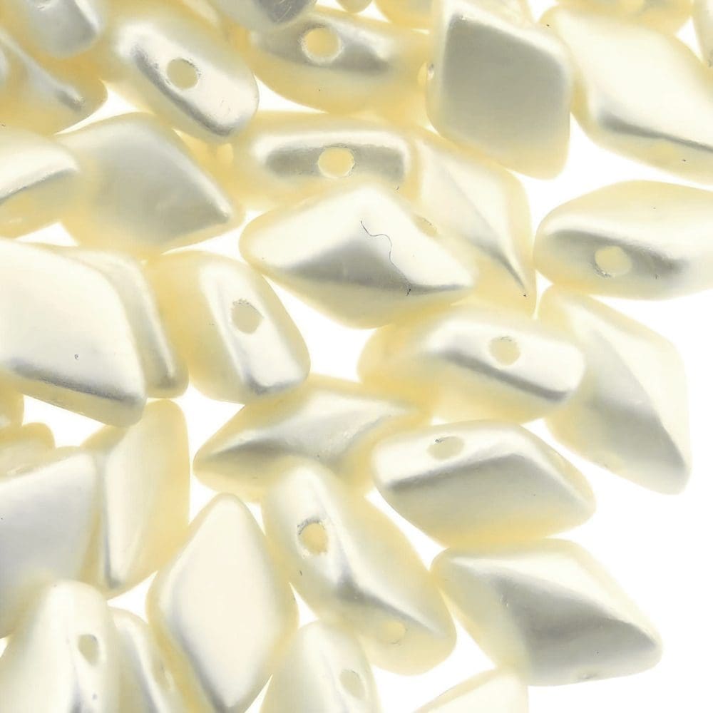GemDuo Beads 2-Hole 8x5mm 10GM – Pastel Light Cream