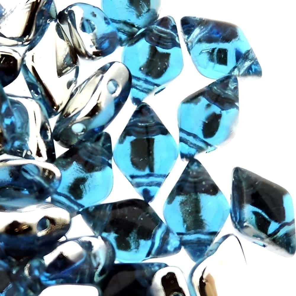 GemDUO 2-Hole beads 8x5mm 10GM – Backlit Aquamarine
