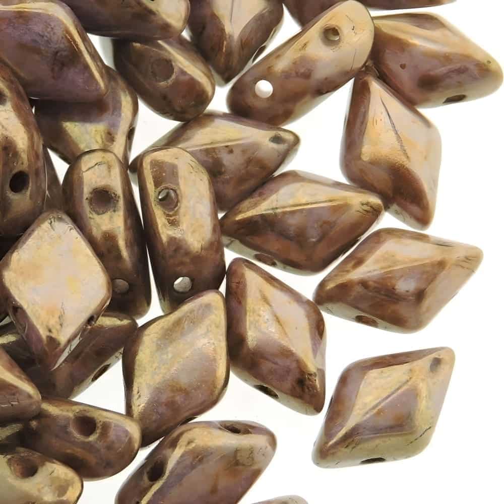 GemDuo Beads 2-Hole 8x5mm 10GM – Chalk Senegal Brown