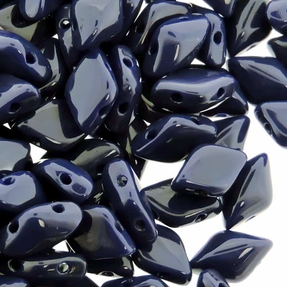 GemDUO 2-Hole beads 8x5mm 10GM – Navy Blue Opaque