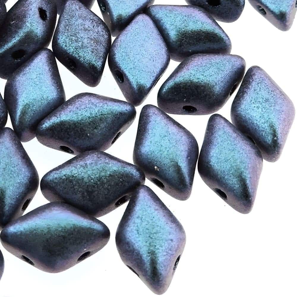 GemDUO 2-Hole beads 8x5mm 10GM – Polychrome Blue Berry