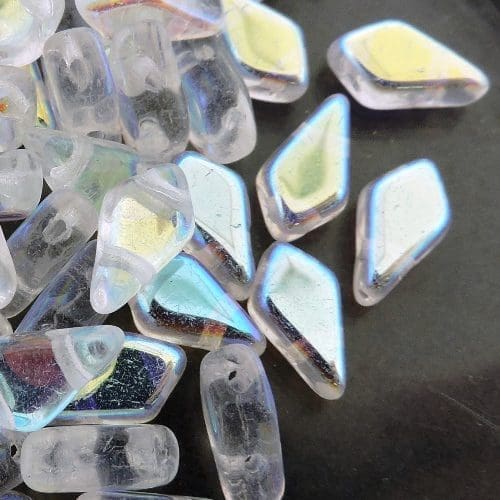 Kite Beads 2-Hole 9x5mm 9GM – Crystal AB