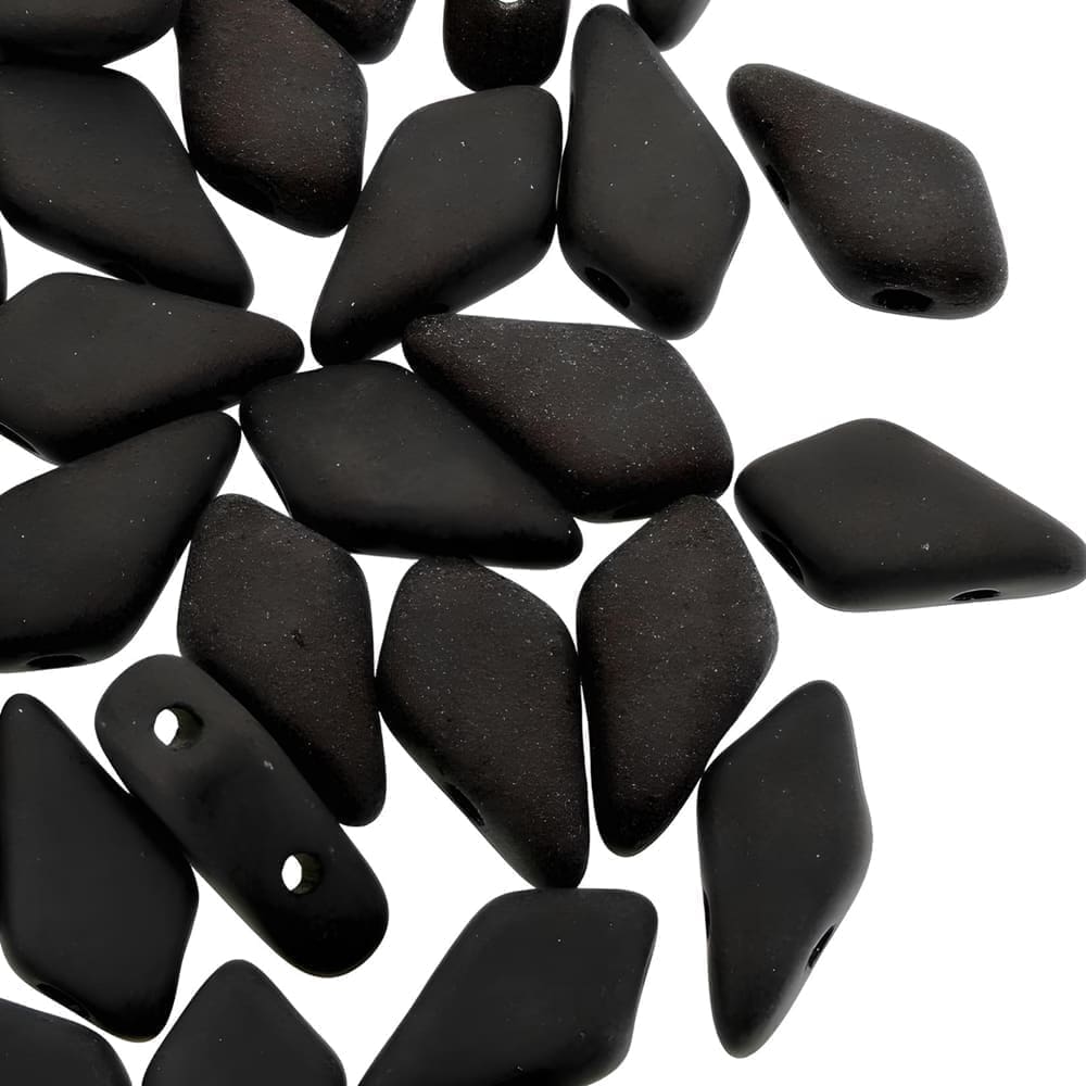 Kite Beads 2-Hole 9x5mm 9GM – Jet Matte