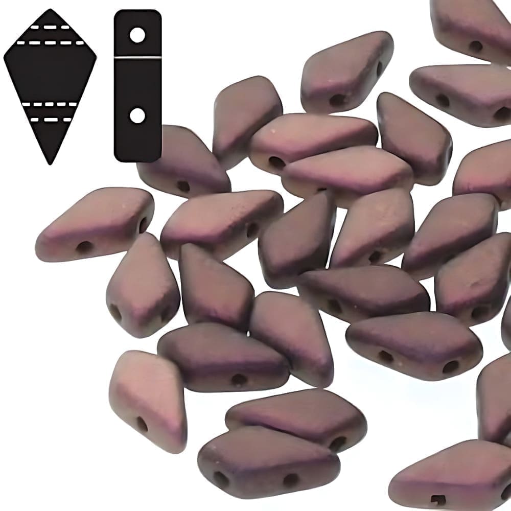 Kite Beads 2-Hole 9x5mm 9GM –  Polychrome Plum