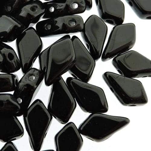 Kite Beads 2-Hole 9x5mm 9GM – Jet Black
