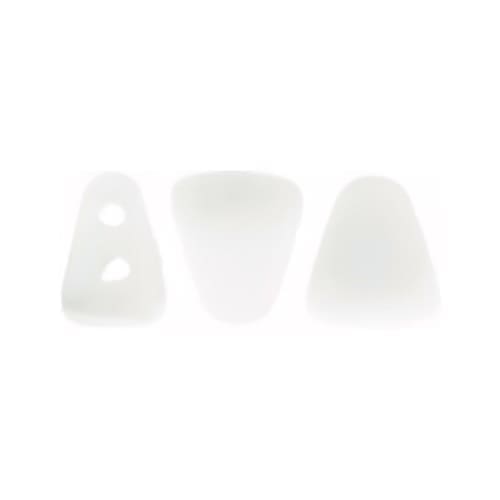 [CLOSE OUT] Czech NIB-BIT Beads 6x5mm Opaque White, 2.5″ Tube