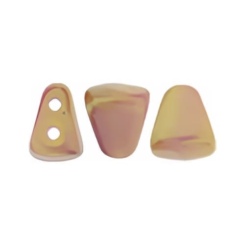 Czech Nib-bit Beads 6x5mm Luster Opaque Pink, 2.5″ Tube