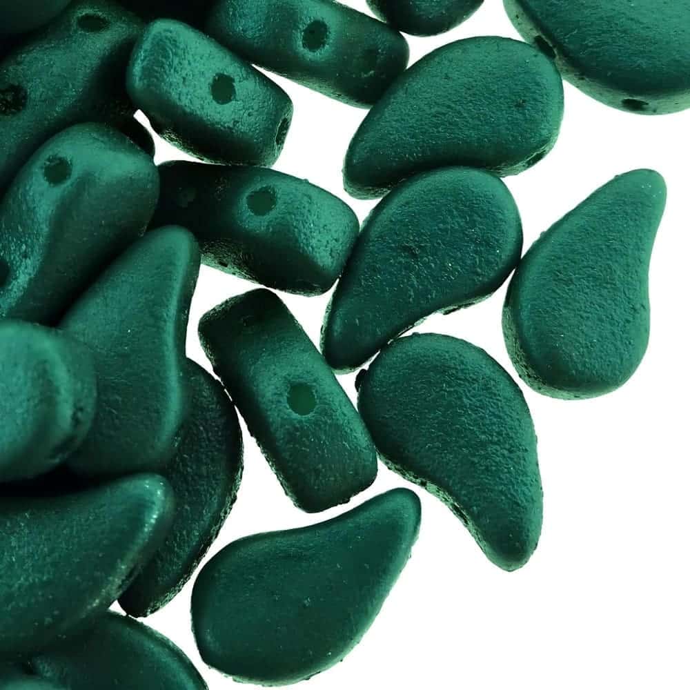 Paisley Duo Beads 8x5mm 10GM Tutti Frutti Rainforest