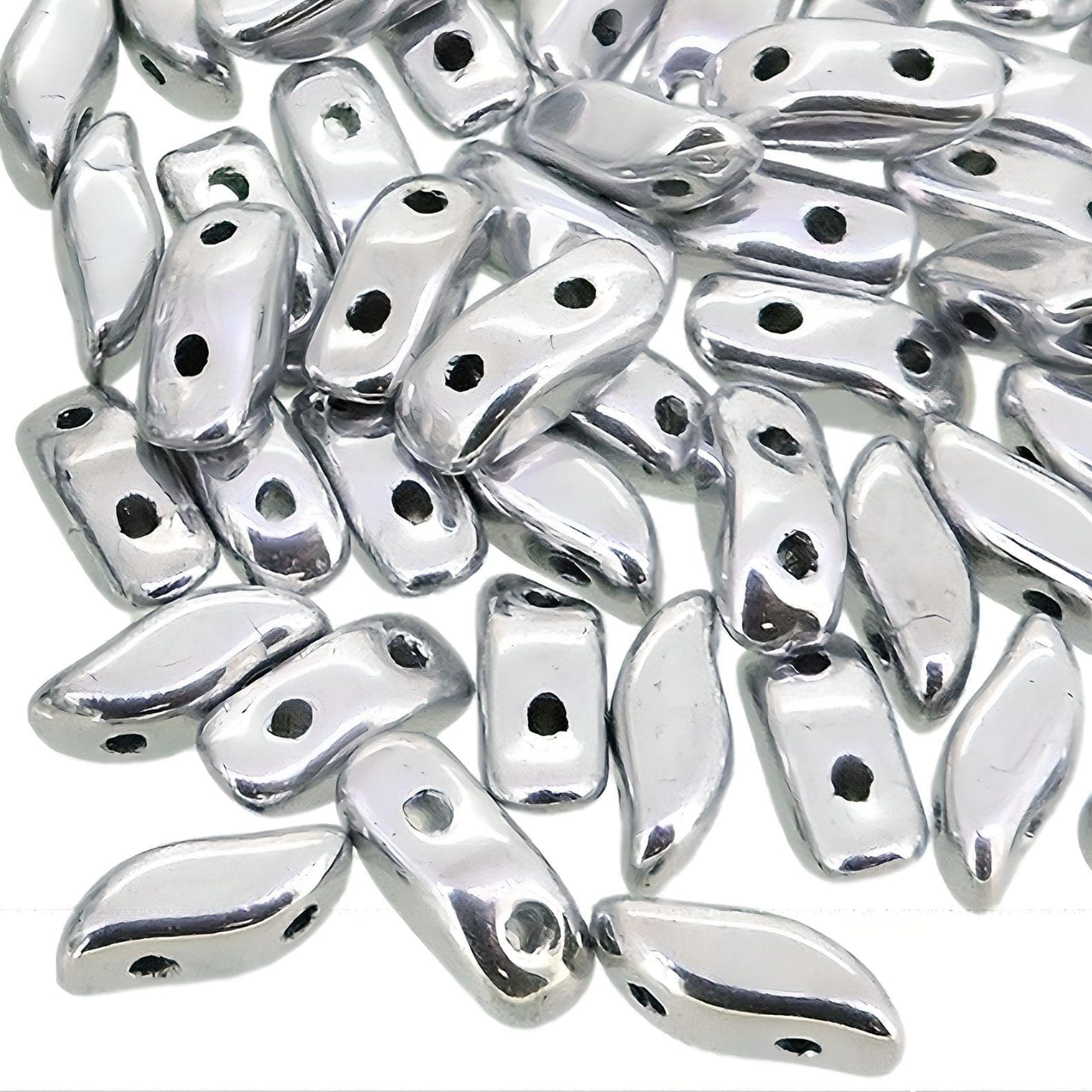 StormDuo Beads 3x7mm Crystal Labrador Silver Full 12GM/100pcs
