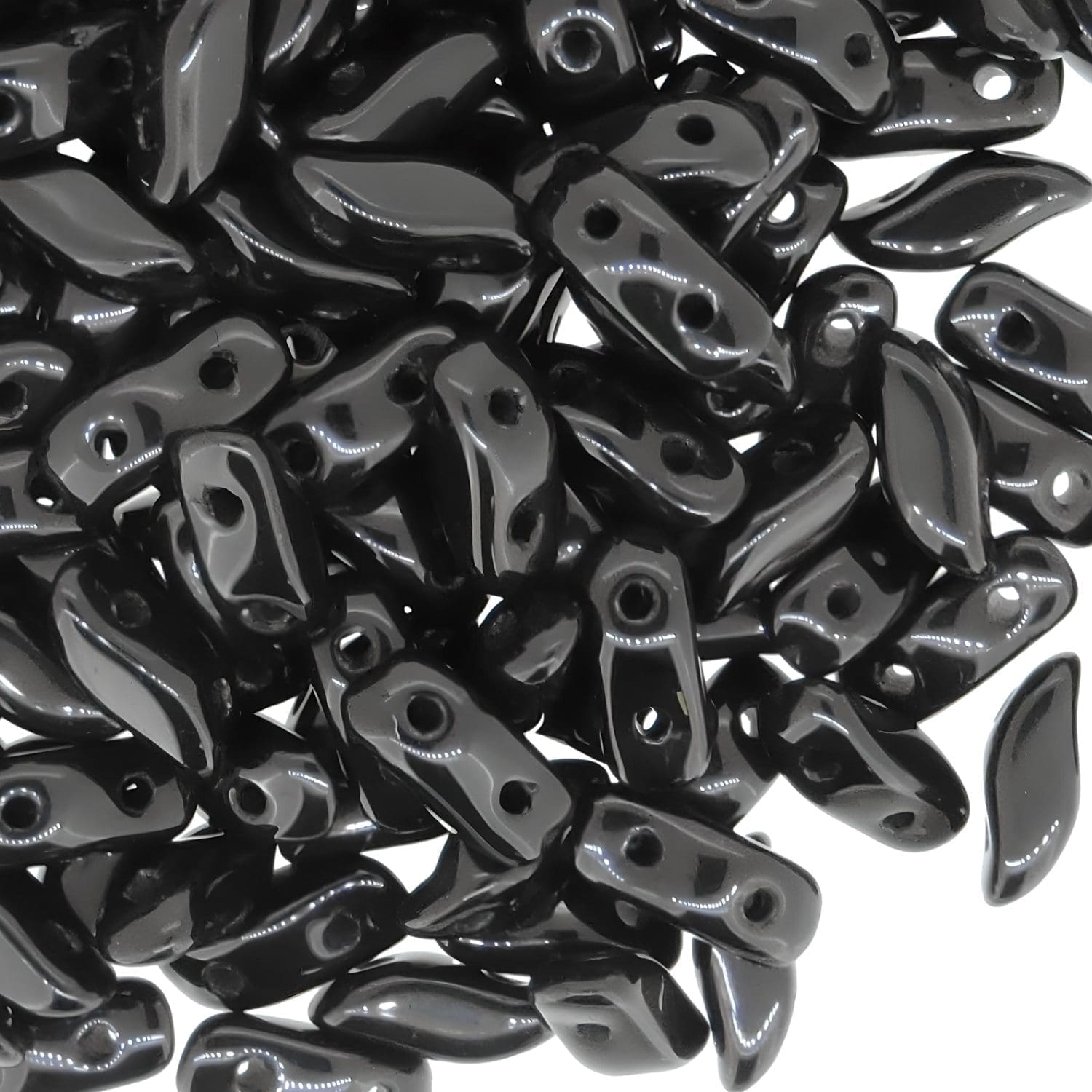StormDuo Beads 3x7mm, Jet Black 12GM/100pcs