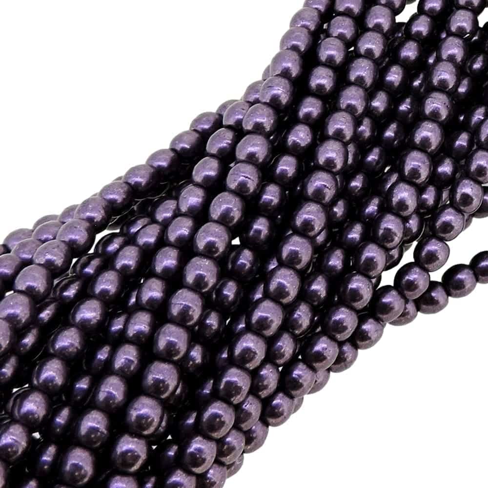 Czech Round Druk Beads 3mm – Saturated Metallic Tawny Port 100pcs