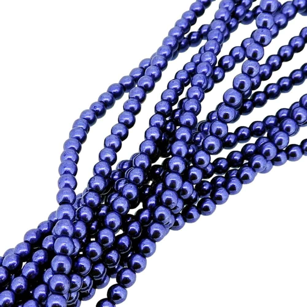 Czech Round Druk Beads 3mm – Saturated Metallic Ultra Violet 100pcs