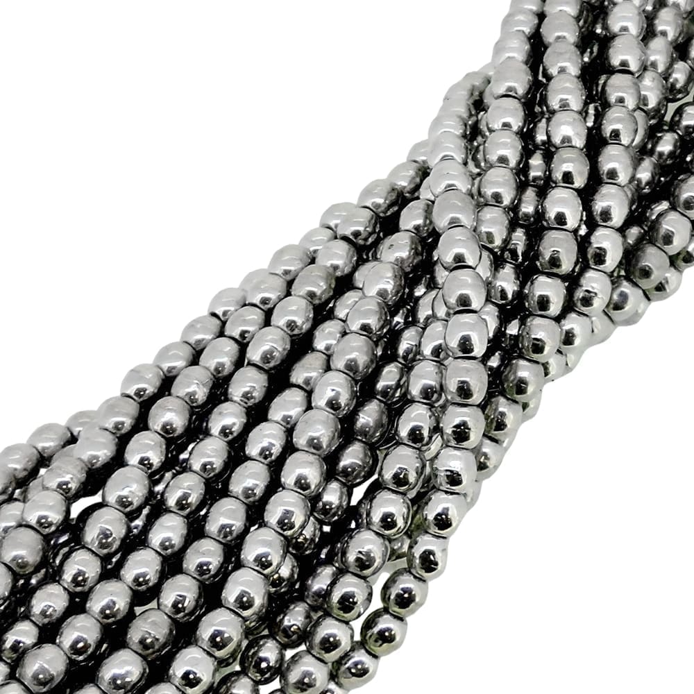 Czech Round Druk Beads 3mm – Silver 100pcs
