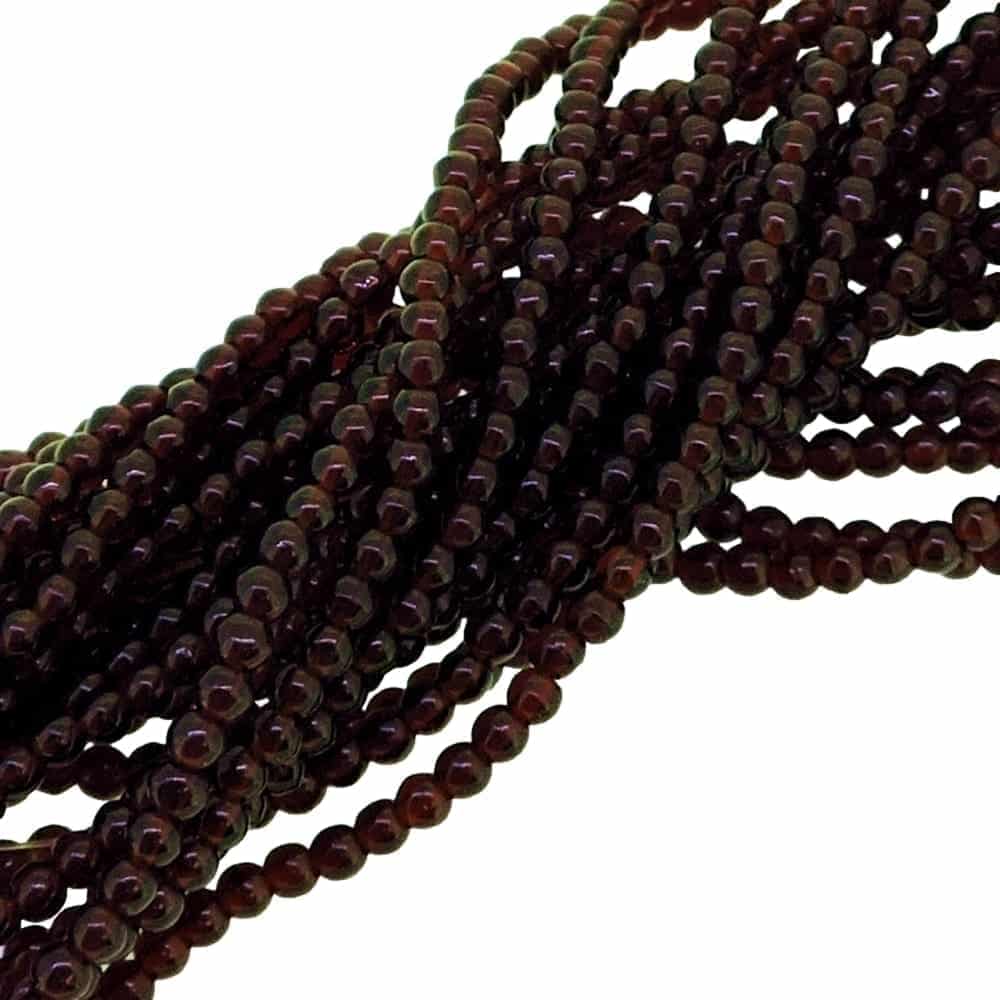 Czech Round Druk Beads 3mm – Ruby 100pcs