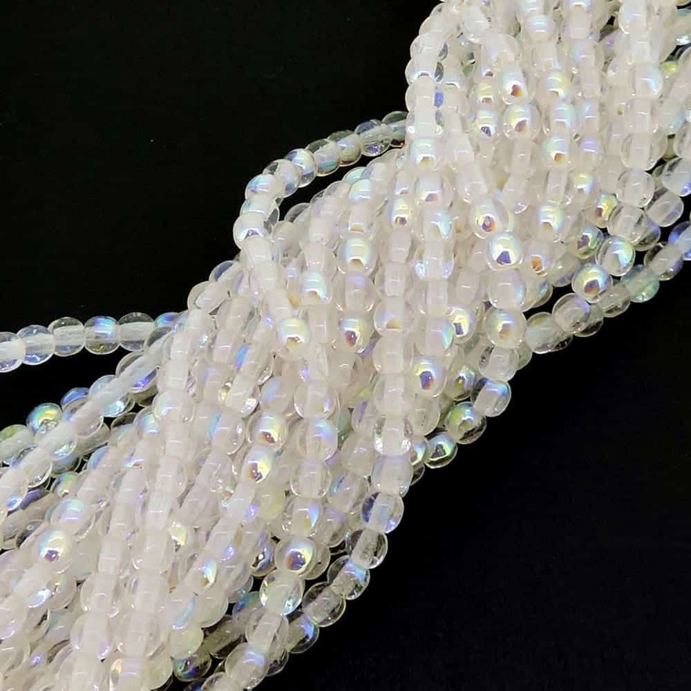 Czech Round Druk Beads 3mm – Roseline AB 100pcs