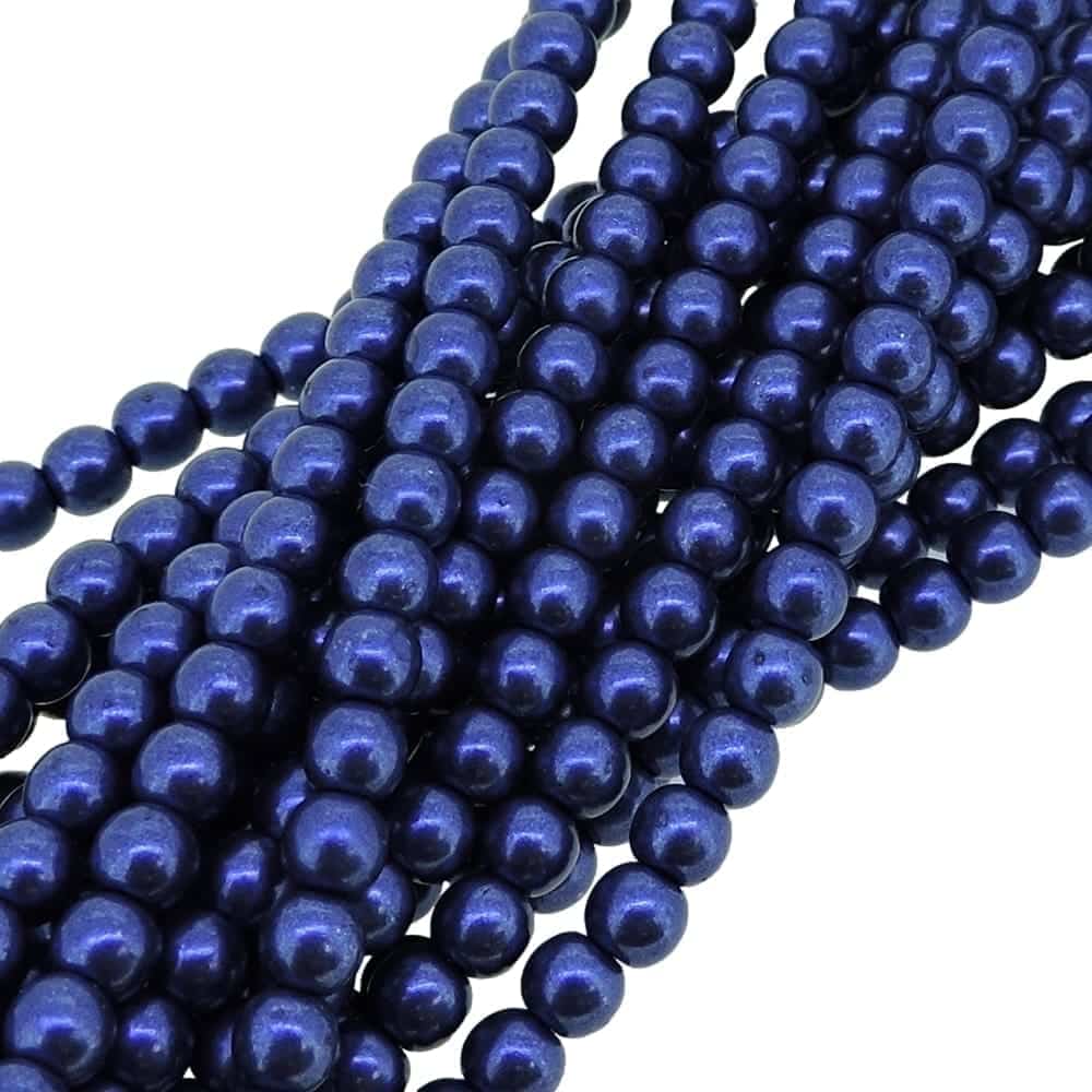 Czech Round Druk Beads 4mm – Saturated Metallic Super Violet 100pcs