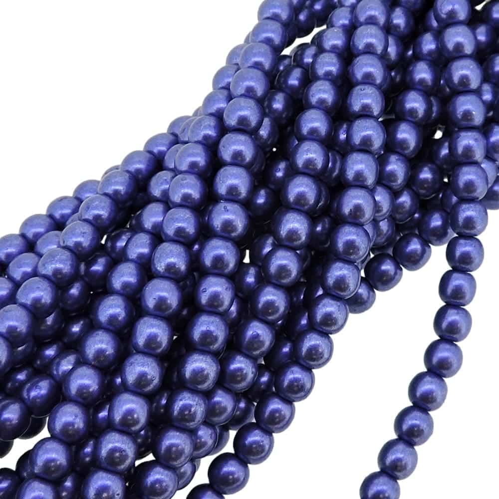 Czech Round Druk Beads 4mm – Saturated Metallic Ultra Violet 100pcs