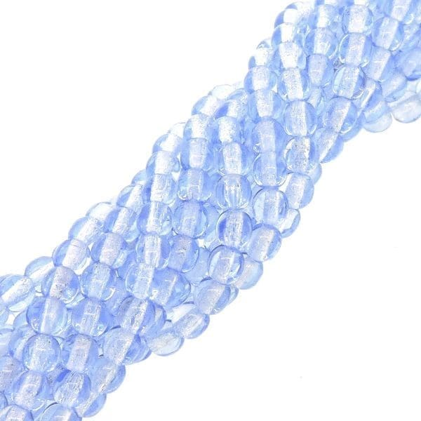 Czech Round Druk Beads 4mm – Light Sapphire 100pcs