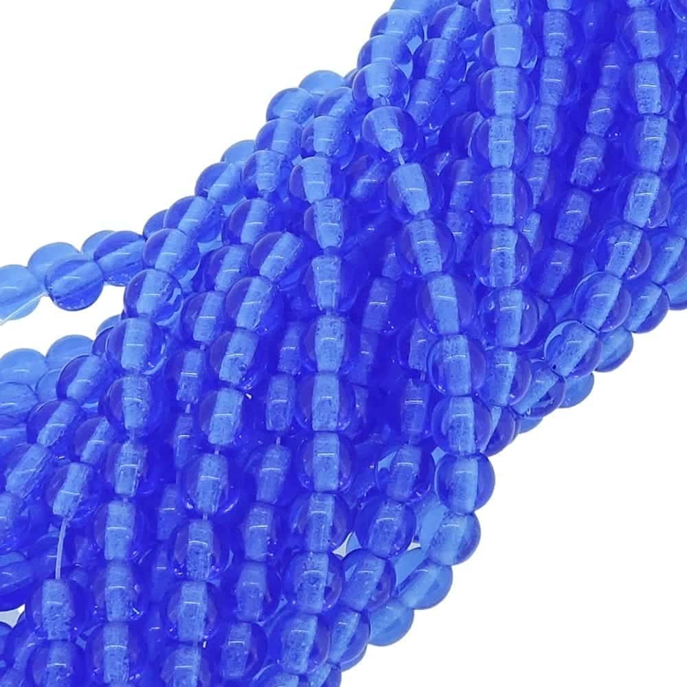 Czech Round Druk Beads 4mm – Sapphire 100pcs