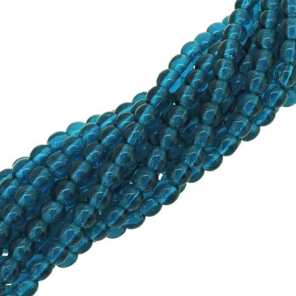 Czech Round Druk Beads 4mm – Capri Blue 100pcs