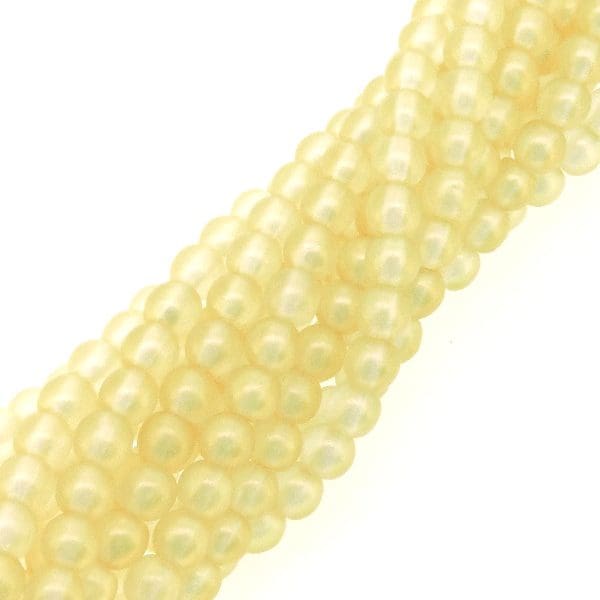 Czech Round Druk Beads 4mm – Sueded Gold Lame Appx 100pcs