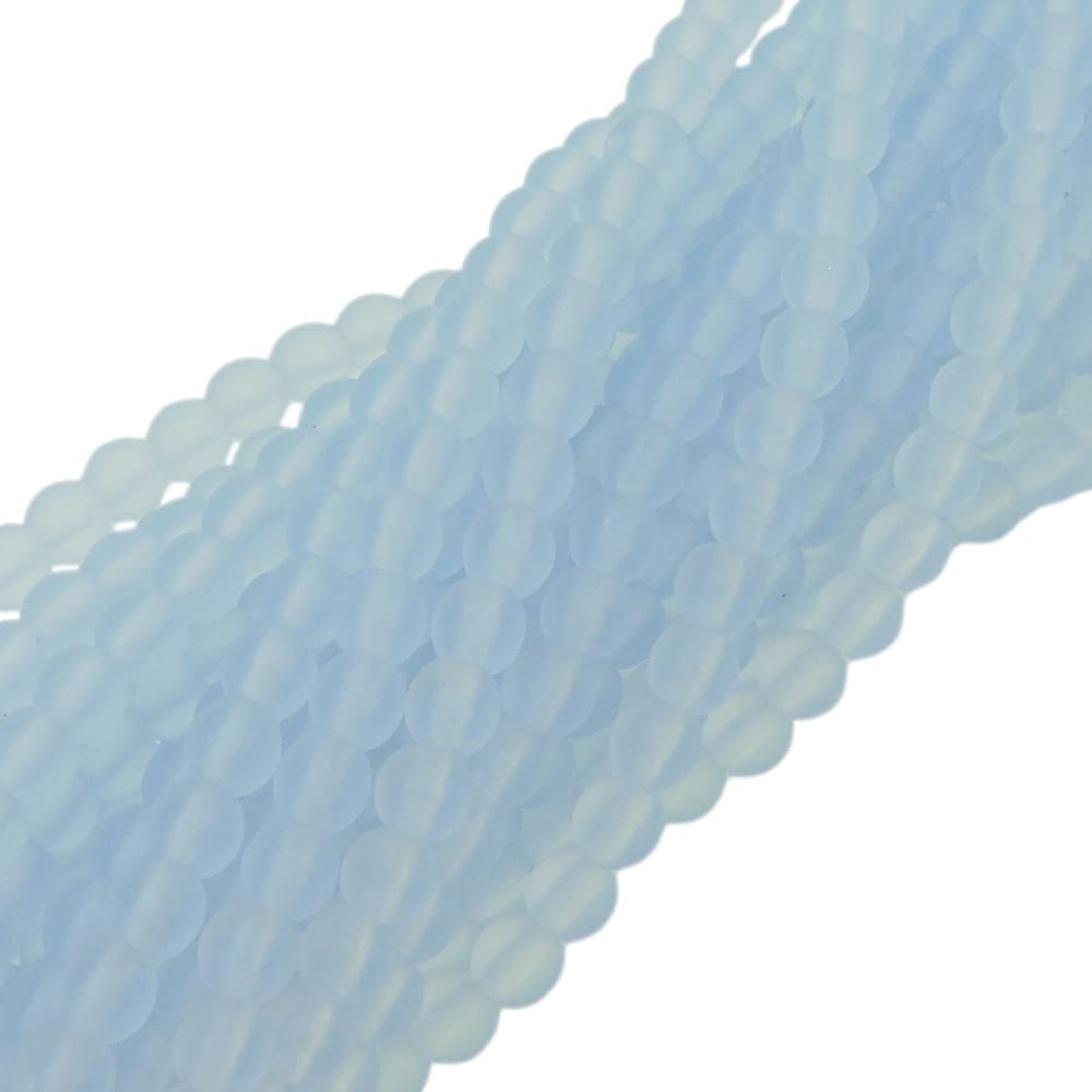 Czech Round Druk Beads 4mm – Matte Light Sapphire 100pcs