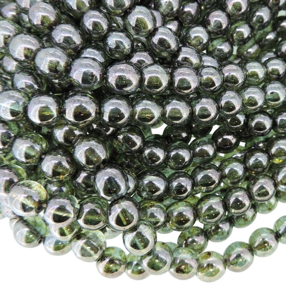 Smooth Round Druk Czech Beads 6mm Decora Loden Appx 50pcs