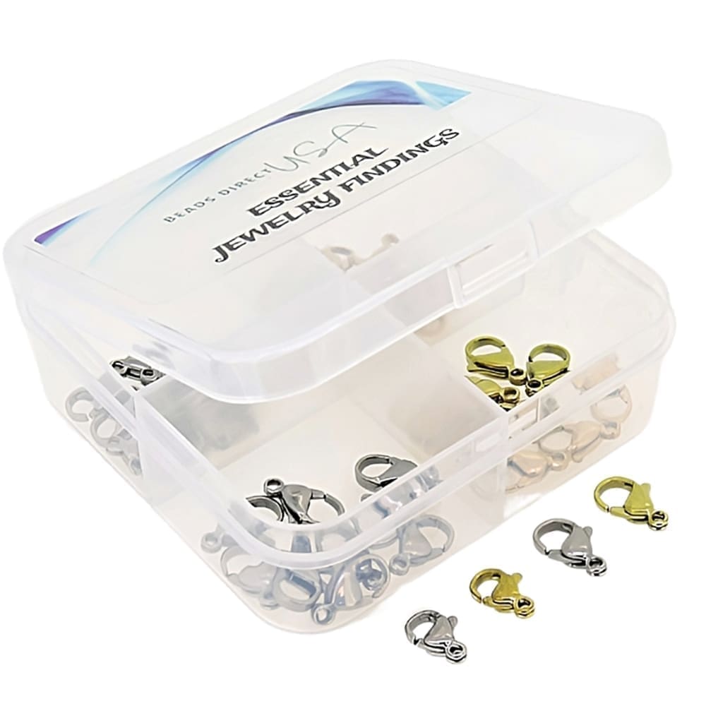 Box of 40pcs – Stainless Steel Lobster Claw Clasps 10mm & 12mm