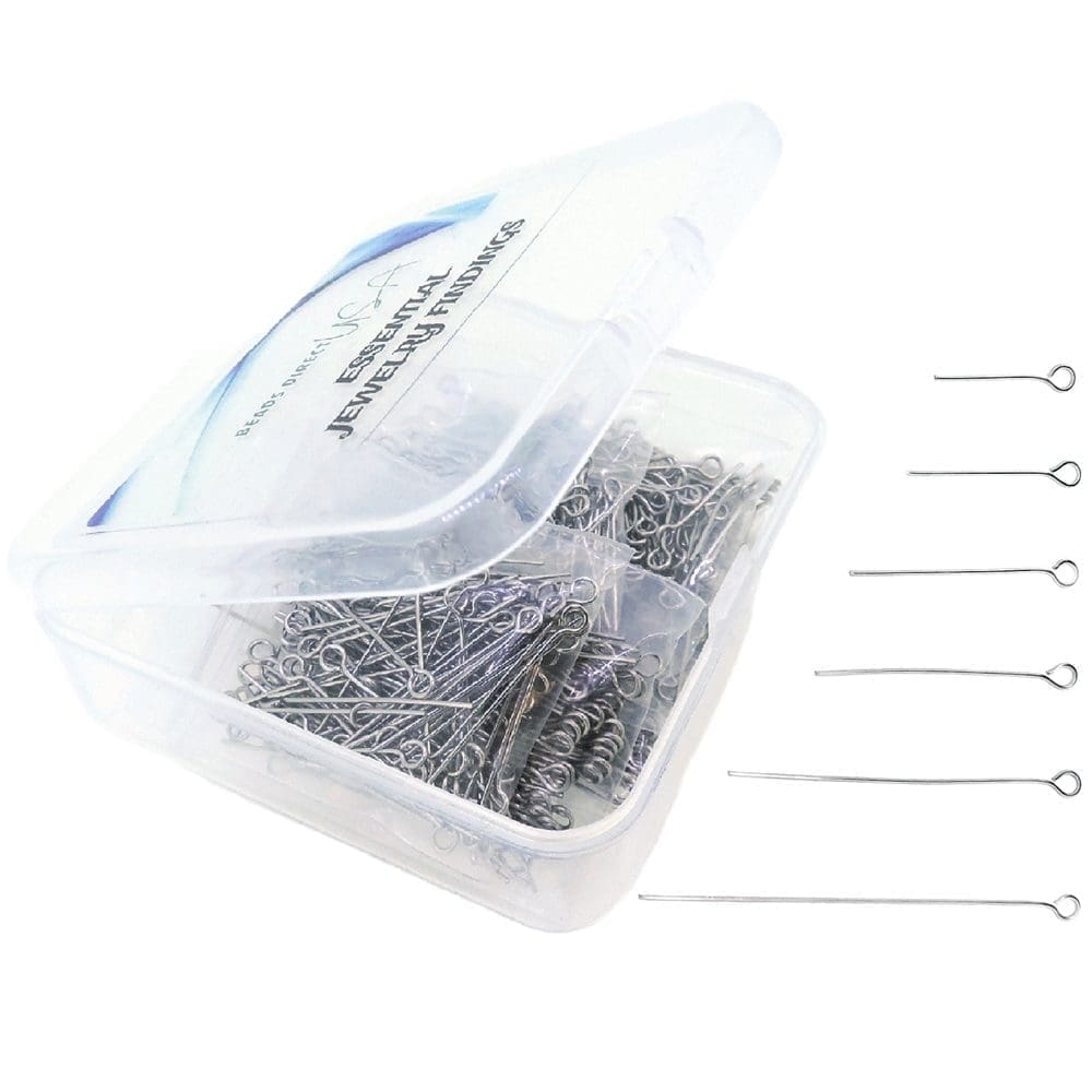 Stainless Steel Eye Pins,  Set of 600pcs, 16 – 50mm, 100pcs/size
