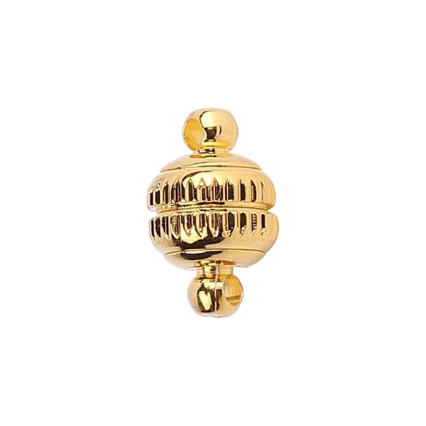 Magnetic Clasp, 10mm, Gold Plated, 5 Sets
