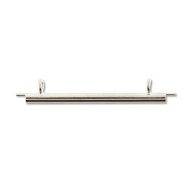 Slide On End Tubes 35mm Fits Size 11/0 Seed Beads 4pcs Silver