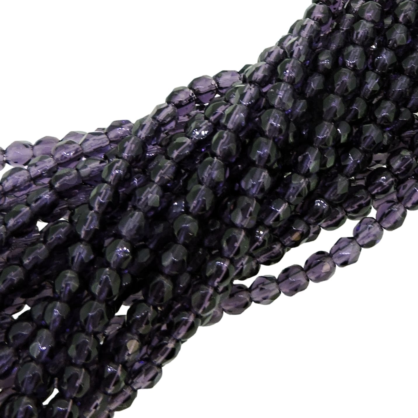 Fire Polished Faceted 3mm Round Beads 50pcs – Tanzanite