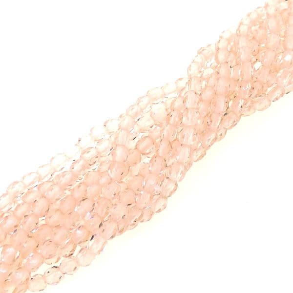 Fire Polished Faceted 3mm Round Beads 50pcs – Rosaline
