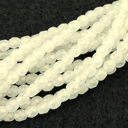 Fire Polished Faceted 3mm Round Beads 50pcs – Sueded Gold Crystal