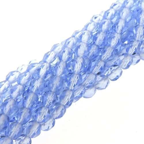 Fire Polished Faceted 4mm Round Beads 100pcs – Medium Sapphire