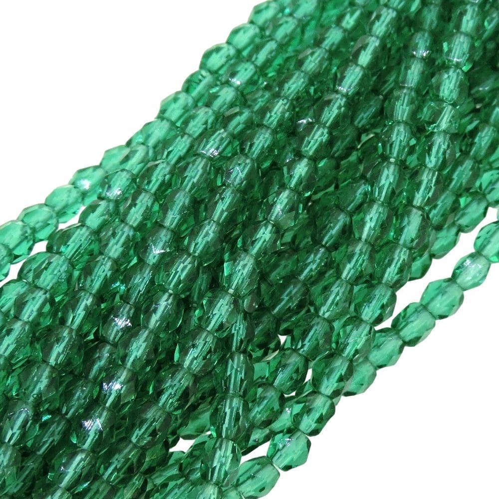 Fire Polished Faceted 4mm Round Beads 100pcs – Zircon