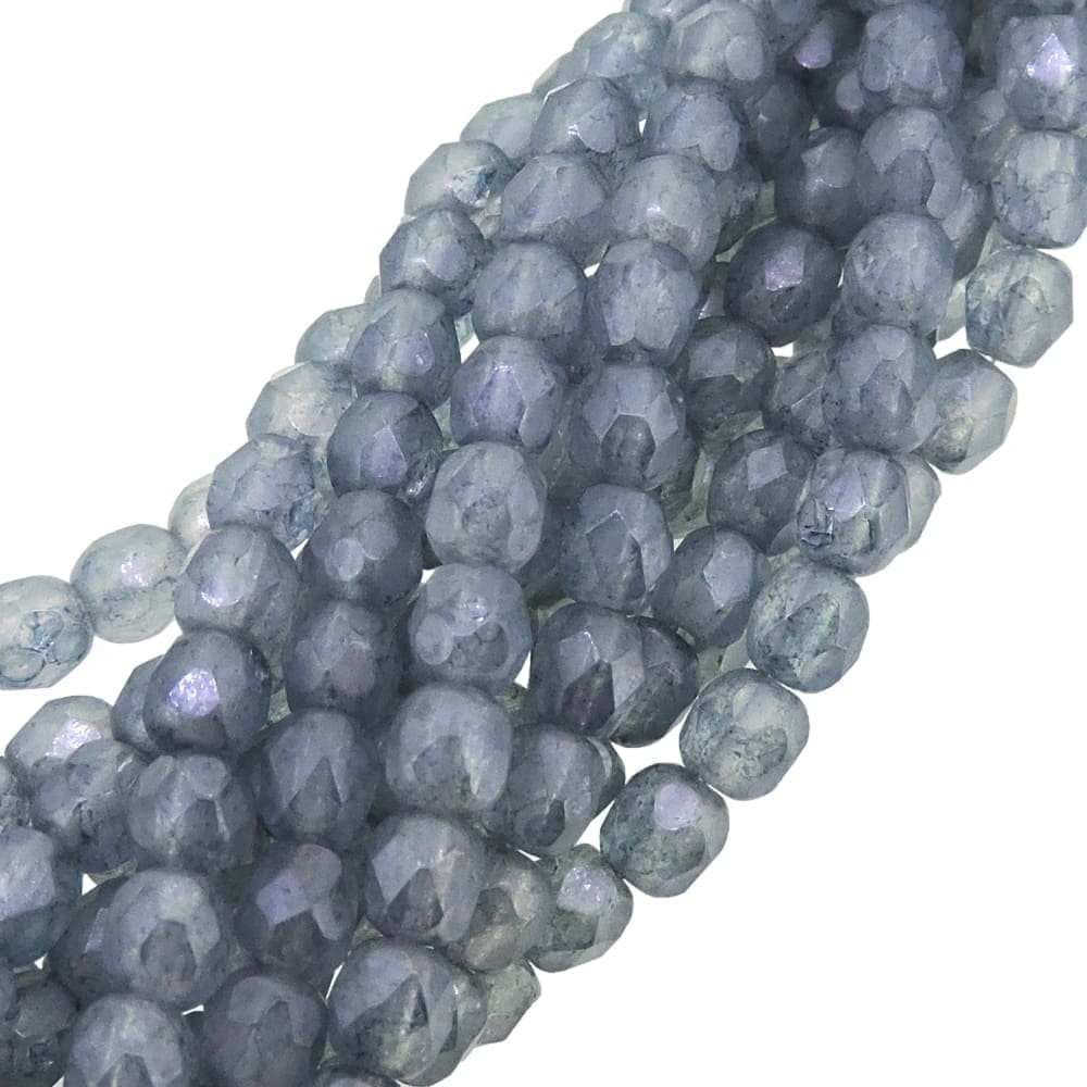 Fire Polished Faceted 4mm Round Beads 100pcs – Luster Stone Blue
