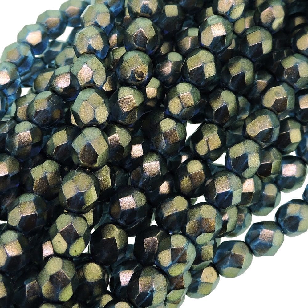 Fire Polished Faceted 6mm Round Beads 6″str – Halo Azurite