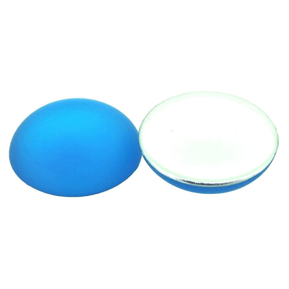 Lunasoft Lucite Cabochon 18mm Round Azure Blue