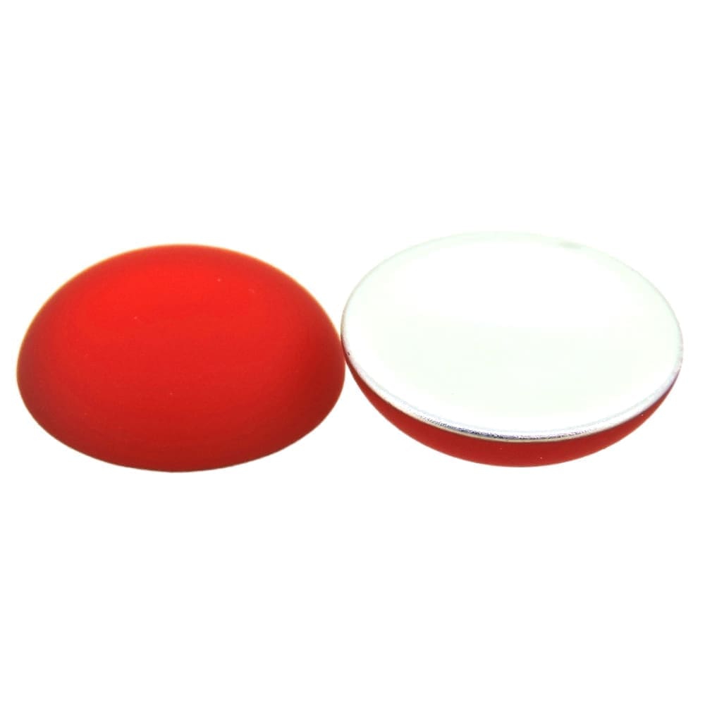 Lunasoft Lucite Cabochon 18mm Round Cherry