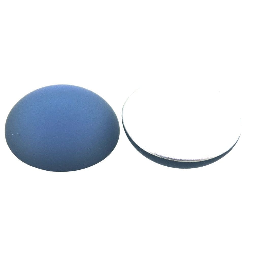 Lunasoft Lucite Cabochon 18mm Round Denim Blue