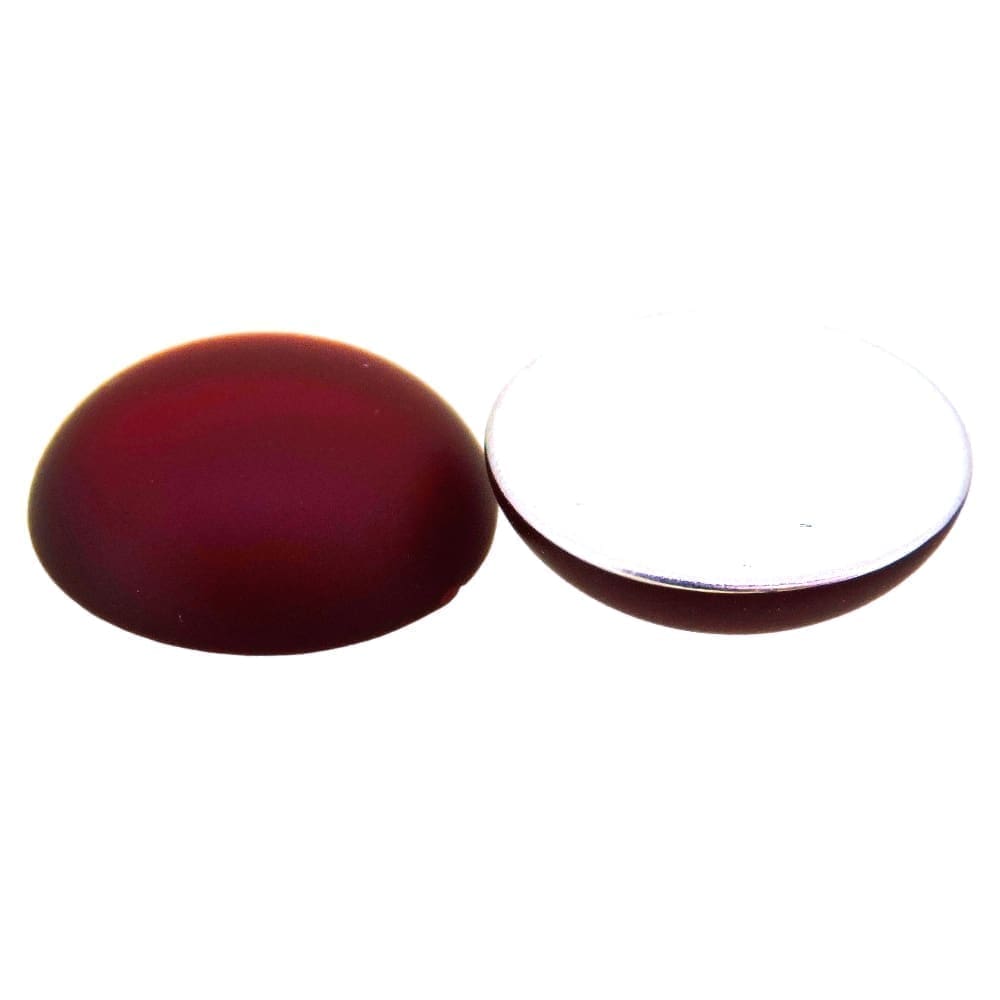 Lunasoft Lucite Cabochon 18mm Round Garnet Red