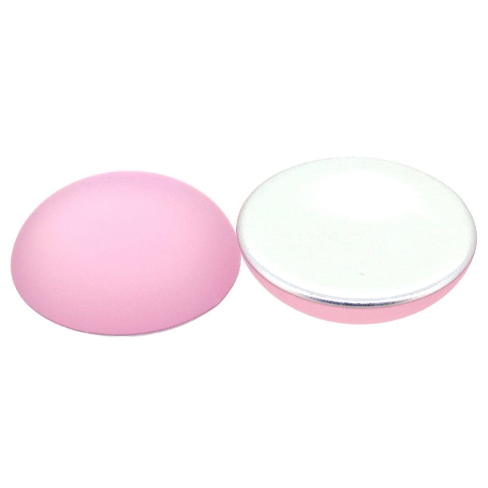 Lunasoft Lucite Cabochon 18mm Round Pink