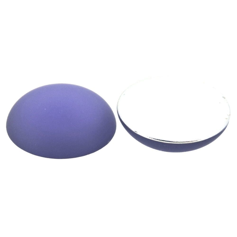 Lunasoft Lucite Cabochon 18mm Round Periwinkle