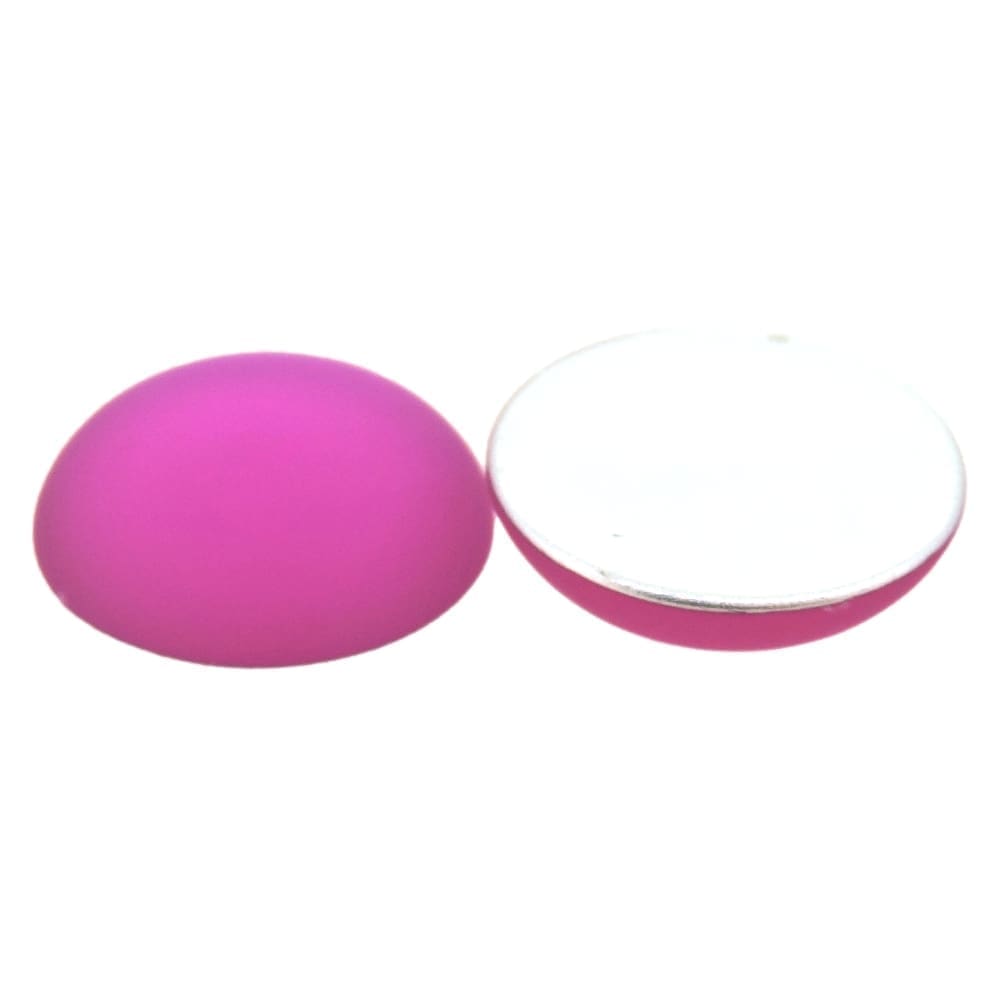 Lunasoft Lucite Cabochon 18mm Round Raspberry