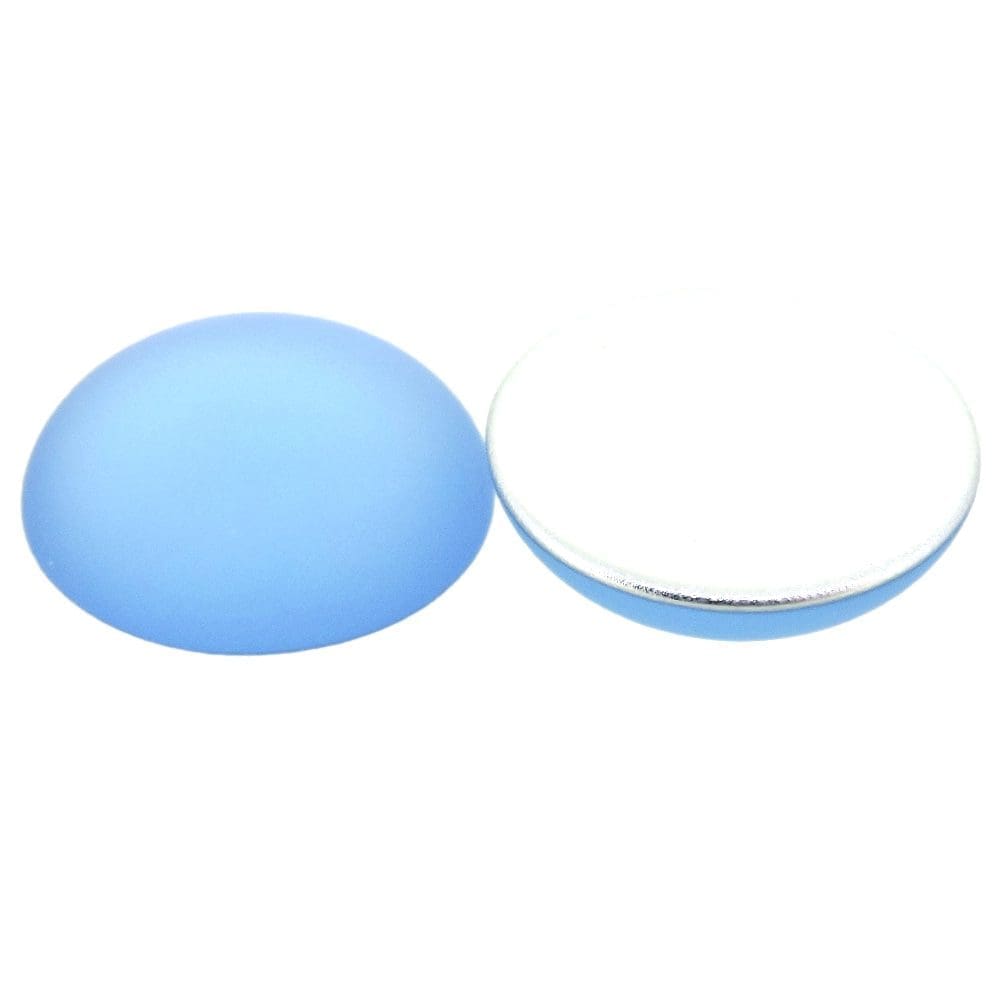 Lunasoft Lucite Cabochon 18mm Round Skyblue